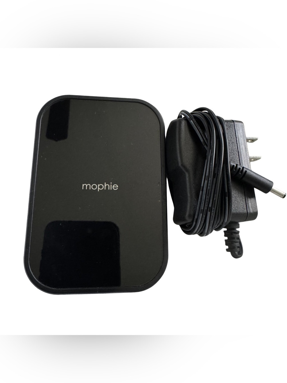 Mophie Black Wireless Charging Stand + Adapter | Qi 10W Foldable Phone Cradle